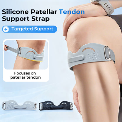 Silikon knästödband för knäskålssenan – ergonomisk V-form, halkfri & justerbar 🦵💪
