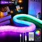 💫 50 % RABATT NU! 🌈 Neonljusband i mårdpäls – 360 graders cirkulär belysning för bil, hem & fest 🚗