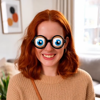 💥Roliga glasögon med blinkande ögonmekanism🥸