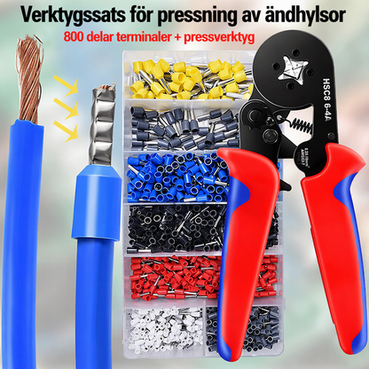 ⚡ 50% RABATT NU! 🔧 200 Krympbara Terminalanslutningssatser – Självjusterande Krympverktyg, Ergonomiskt Handtag & Mångsidig Användning 🛠️
