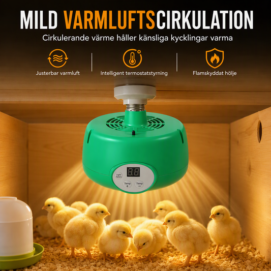 🔥50% RABATT NU! 🐣 Smart temperaturstyrd värmelampa, jämn värme, säker för smådjur 🔥✨