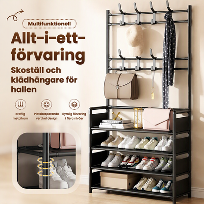 👟 50 % RABATT NU! 🧥 Hallmöbel med skorällning – 3-i-1, platsbesparande & stabil – perfekt för små hallar och lägenheter 🏠