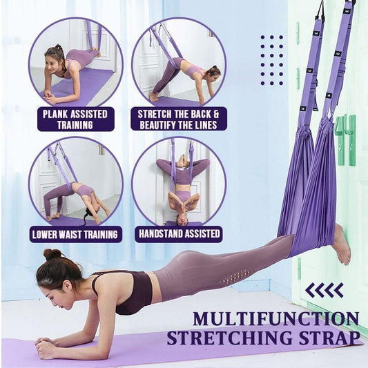 🔥50 % rabatt så länge lagret räcker!🎉 Förbättrat Yogastretchband – Förbättrat Grepp, Stark Elasticitet & Bärbar 📦