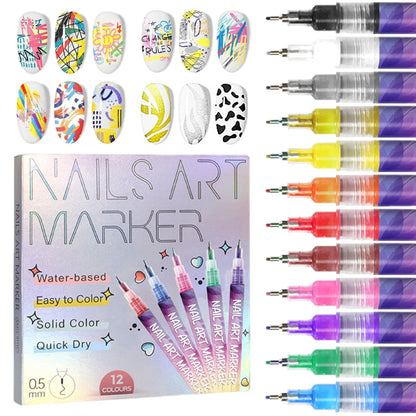 Kreativt nagellack set med 12 färger