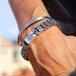 Tibetanskt Bönehjulsarmband - 925 Sterling Silver - Magnetiskt Spänne - Lyckosymbol