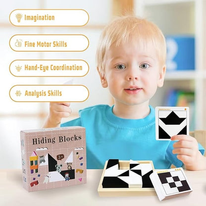 Houten blokken puzzel tafelspellen