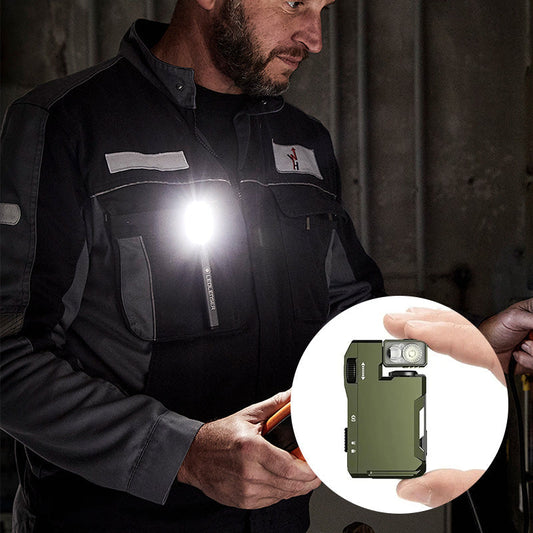 Mini bärbar ficklampa med roterande huvud