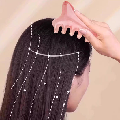 Multifunktionell Huvudmassagekam Gua Sha Verktyg