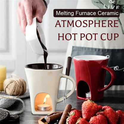 🔥Keramisk chokladfonduemugg