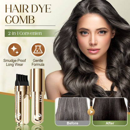 💇‍♀️KÖP 2 FÅ 1 GRATIS!✨2-i-1 Hårfärgningskam för Grått Hår🌿Snabb och Naturlig Täckning, Skonsam Formel för Användning Hemma📦