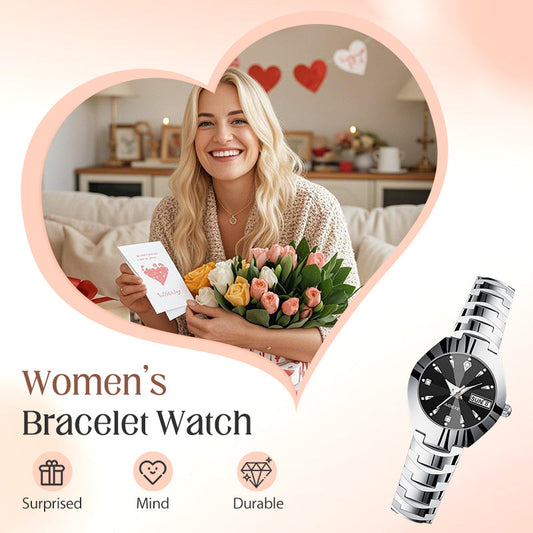 ⌚50% RABATT!✨Elegant Vattentät Damklocka💎Safirglas & Diamantdekorerad Urtavla för Lyx och Varaktighet🌟