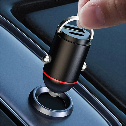 🚗 50% RABATT NU! ✨ 2-portars Kompakt Bilsnabbladdare - 24W USB-C & USB-A med Överhettningsskydd för Effektiv Laddning Under Resor 🔌📱