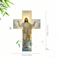 ✝️KÖP 3 FÅ 4!✨Retro Jesus Kristus Väggkors - Vintage Trädesign med Religiös Symbolik för Andligt Heminredning 🕊️🌟