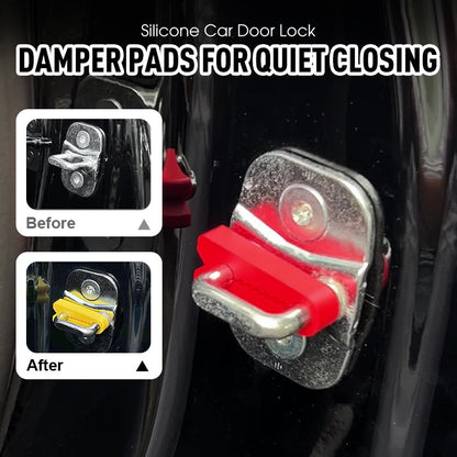 🚗 KÖP 3 FÅ 4! ✨ Silikondämpare för Bildörrlås - Ljuddämpande Tätning med Självhäftande Design för Mjuk och Tyst Stängning 🔇🧤