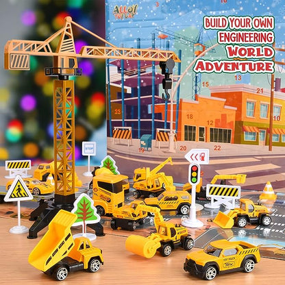 Byggteknikfordon Adventskalender till jul