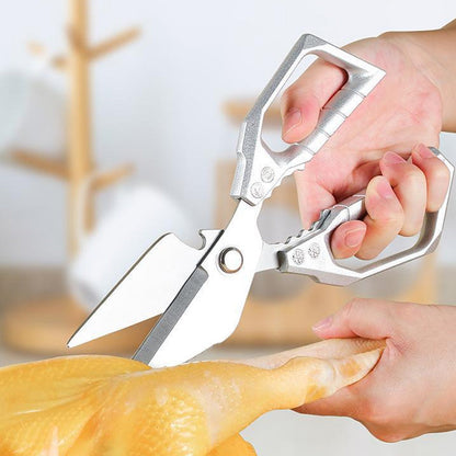 ✂️50% RABATT!✨MULTIFUNKTIONELL KÖKSSAX🍗Skär Ben & Öppnar Förpackningar, Ergonomiskt Handtag & Diskmaskinsäkert, Inkluderar Skalverktyg🔧