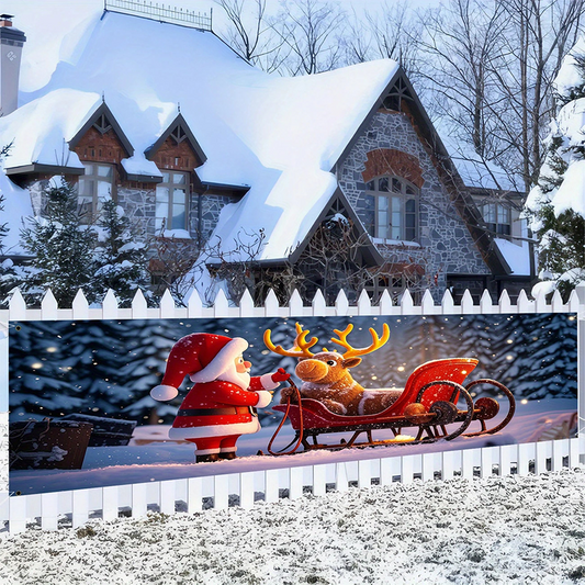 🔥Solange der Vorrat reicht 50 % Rabatt!🎉Utomhus Merry Christmas hängande banner
