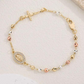 Elegant Armband med Kors och Strasstenar