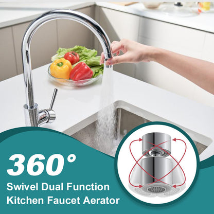 360° vridbar köksblandare – dubbel spray, 4-lagers filter & enkel installation 🚰✨