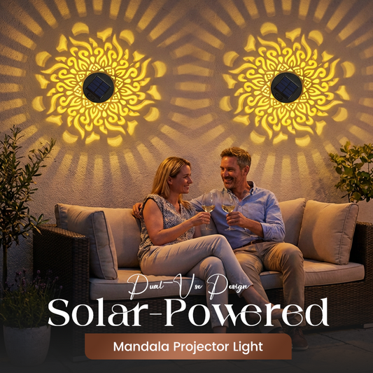 🌞✨ 50% RABATT! Solcellsdriven Mandala Projektorlampa