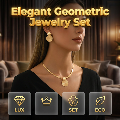 🔥 50% RABATT 💎 Set med halsband och örhängen i modern chic-stil ✨ Elegant, tidlöst & perfekt för både vardag och fest 🌿