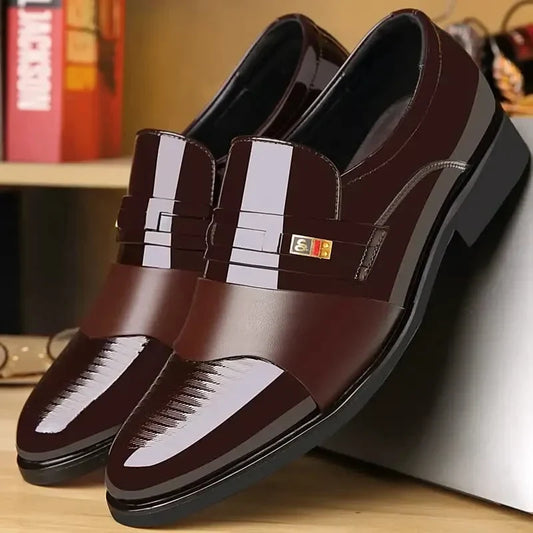⏳Time-Limited Special⏰Men's Formal Leather Shoes with Pointed Toe, Comfortable and Slip-Resistant