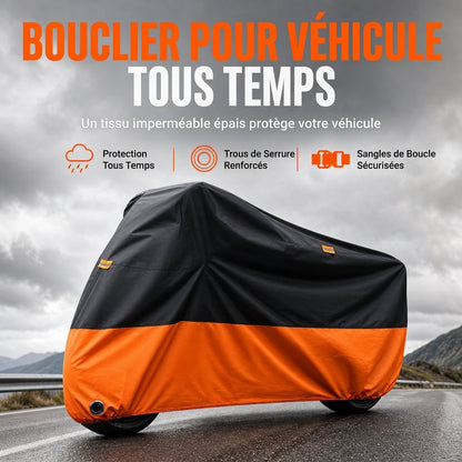 🏍️ 50 % RABATT NU! 🌧️ Motorcykelöverdrag med öppningar för lås – Oxford-tyg, fästspänne & reflekterande detaljer i M–4XL ☀️