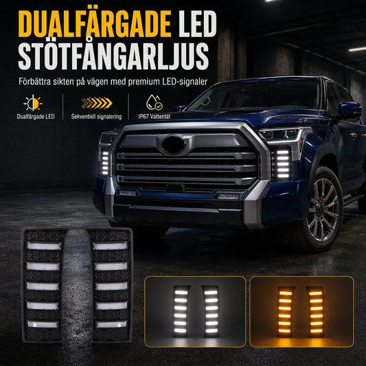 🚗 50% RABATT! 💡 LED Varselljus – Sekventiella blinkers & stötfångarpassform ✨