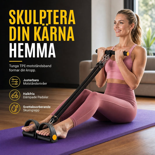 📢📢 50 % RABATT ⏰ Multifunktionellt motståndsband med fotpedal och elastisk draglina