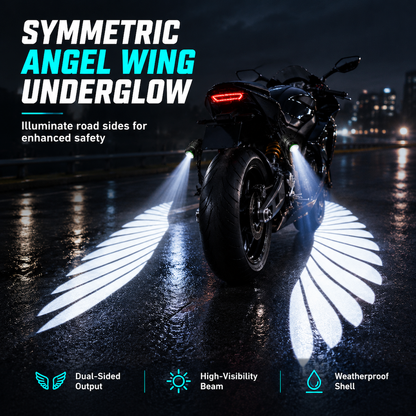 LED-projektionslampor med änglavingar för motorcykel